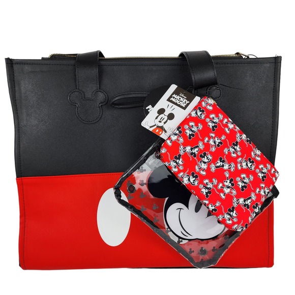 Disney Mickey Mouse Three Piece Travel Tote Bag Set - Large, Medium, Small - Picture 2 of 12